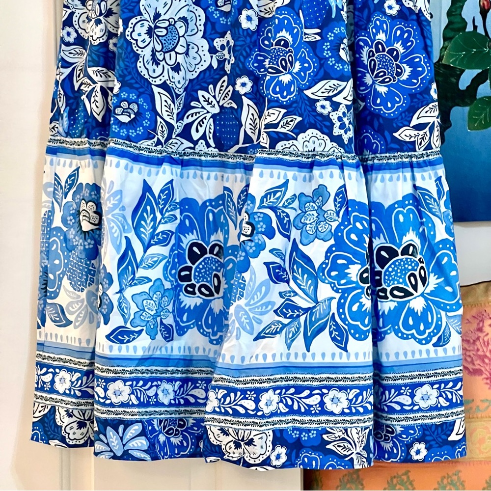 🌺🎉HP🎉🌺 NWT Anthropologie Farm Rio Full Of Flowers Sweetheart Midi Dress - Picture 10 of 16